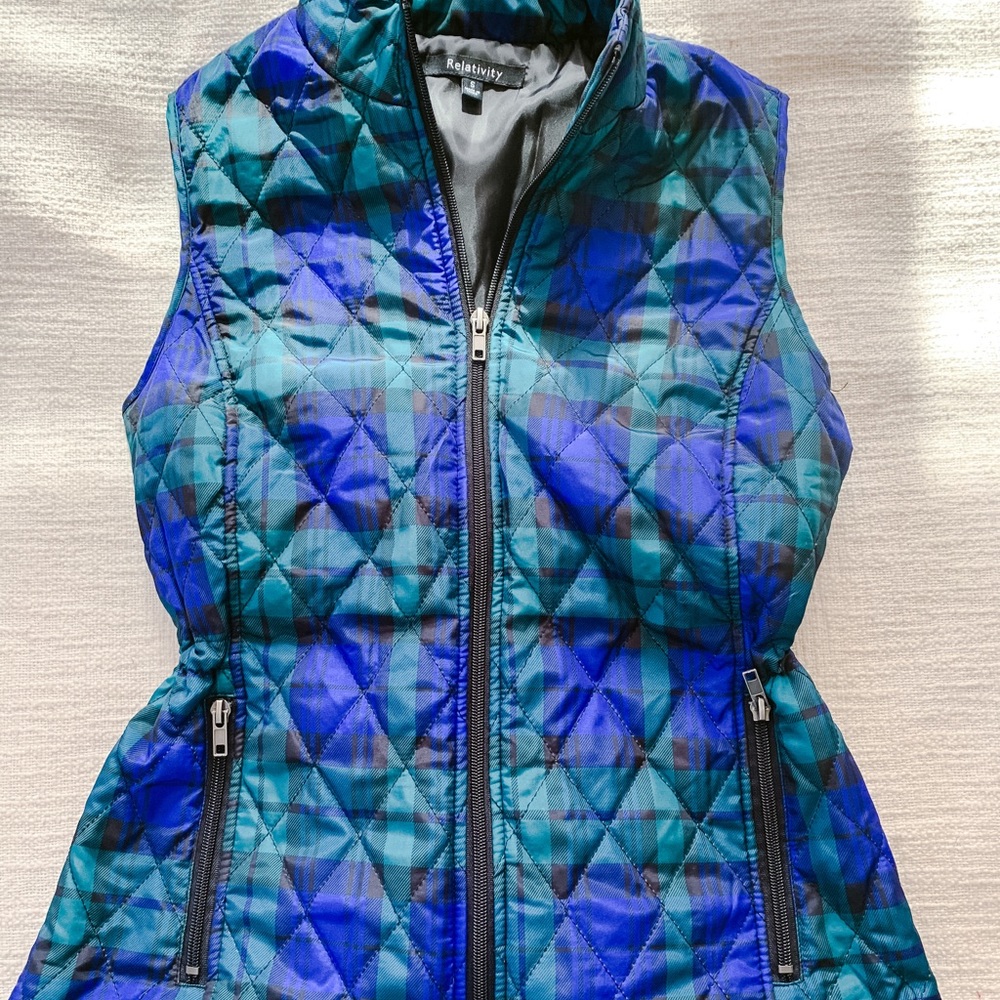 Plaid Puffer Vest